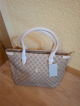 Bolso Beige Estampado "NUEVO"