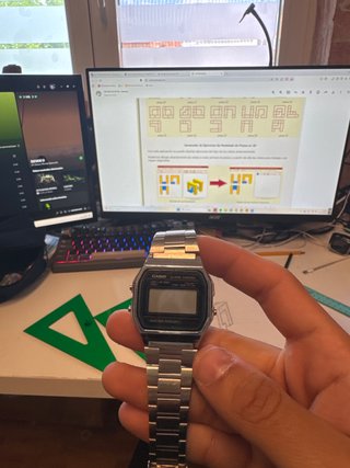 Reloj Casio Digital Plata y Negro