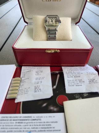 Cartier Santos 1564 Reloj Acero Full Set
