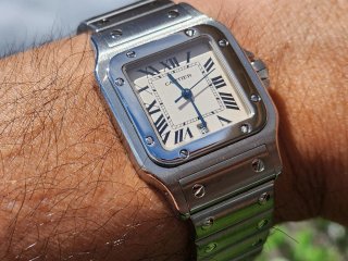 Cartier Santos 1564 Reloj Acero Full Set