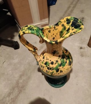 Vaso artigianale decorato a mano unico