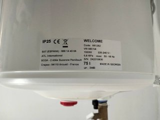 Termo eléctrico blanco 75L