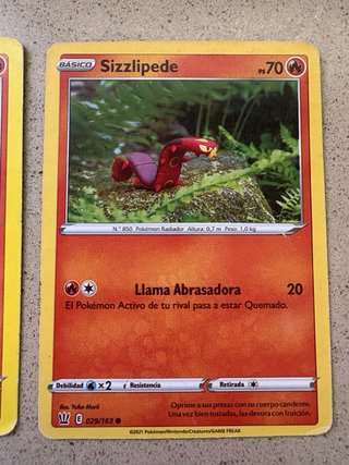 Lote Cartas Pokémon Heatmor, Charmeleon, Sizzliped