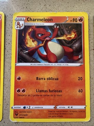 Lote Cartas Pokémon Heatmor, Charmeleon, Sizzliped