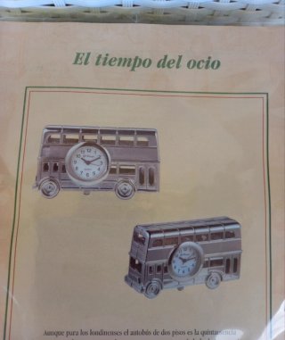 Reloj de mesa miniatura bus londres Le Temps