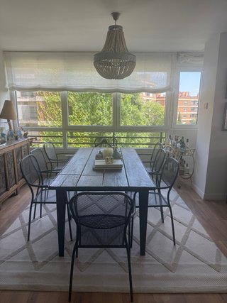 Mesa Comedor Madera y Hierro Forjado