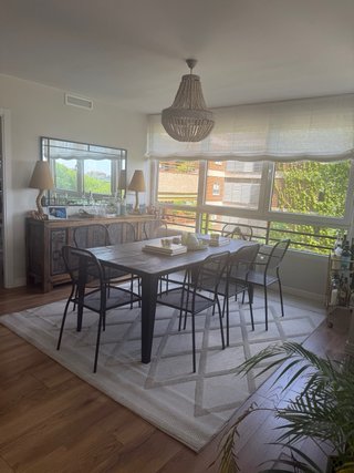Mesa Comedor Madera y Hierro Forjado