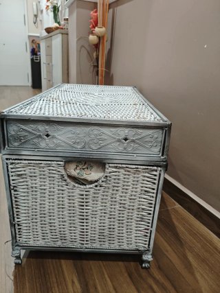 Baúl Forja y Mimbre Decorado
