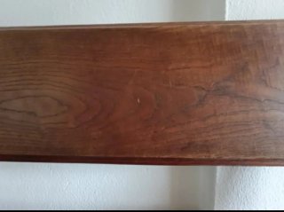 Banco de madera maciza con respaldo