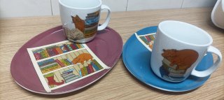 Conjunto Desayuno 2 Tazas y Platos