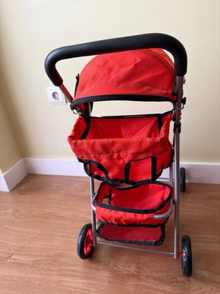 Carrito de muñecas doble y plegable