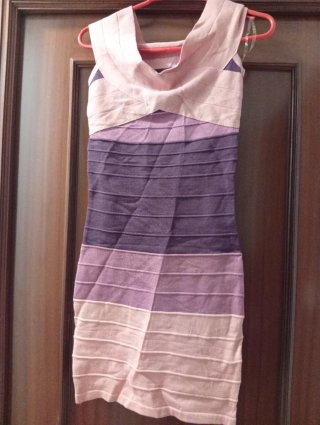 Vestido de fiesta degradado rosa y morado en S y M