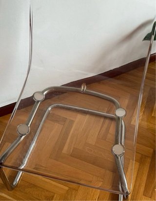Silla IKEA Tobias Transparente/Cromado