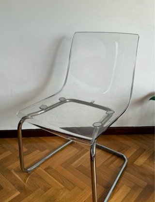 Silla IKEA Tobias Transparente/Cromado