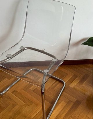 Silla IKEA Tobias Transparente/Cromado