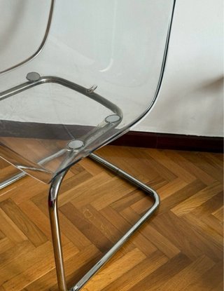 Silla IKEA Tobias Transparente/Cromado