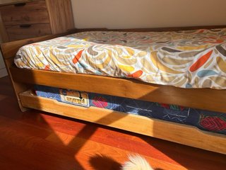 Cama nido de madera con colchón