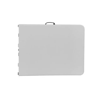 Mesa Plegable 180cm Blanca y Gris