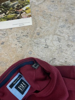 Jersey Pedro del Hierro V-Neck Burdeos Vintage