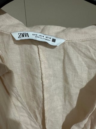 Vestido largo Zara beige