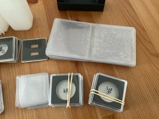 Cápsulas/tubos/bolsas, para monedas de colección