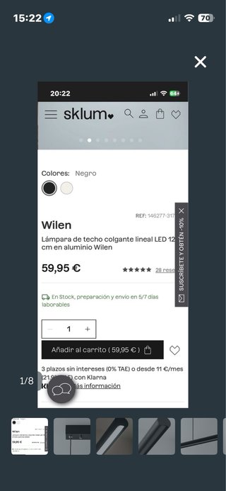 Lámpara de techo lineal negra