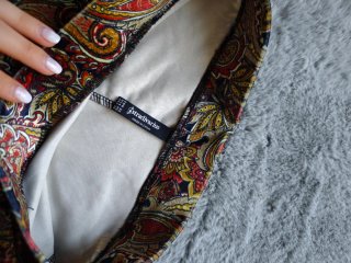 Pantalón campana boho terciopelo estampado