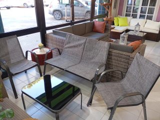 Conjunto Muebles Jardín Apilables