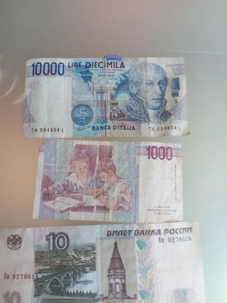 Lotto Banconote Italiane e Russe