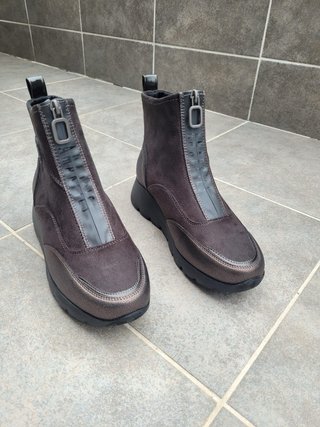 Botín AMARPIES cremallera gris talla 38