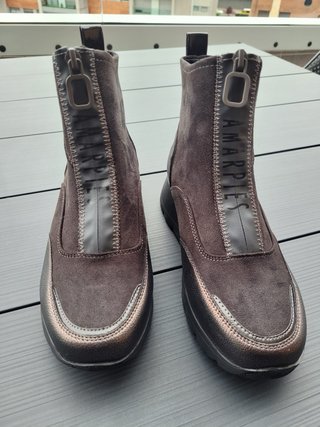 Botín AMARPIES cremallera gris talla 38