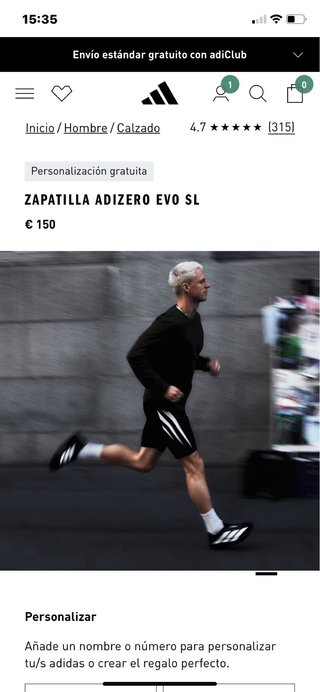 Zapatillas Adidas Adizero Evo SL de Correr Running