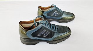 Hogan Sneakers Donna Tg. 38.5 Blu/Verde Oliva
