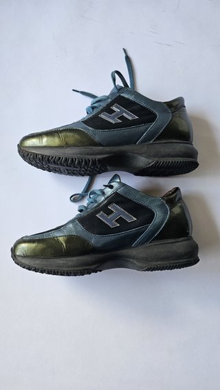 Hogan Sneakers Donna Tg. 38.5 Blu/Verde Oliva