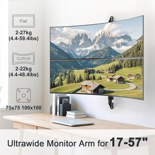 Soporte Dual Monitores Pared Vertical 57plg NUEVO