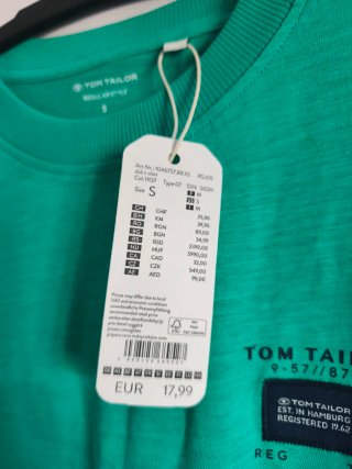 Maglietta TOM TAILOR verde taglia S