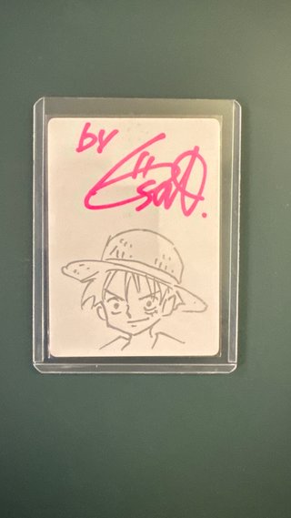 One Piece Luffy Sketch Card Mini Shikishi Original