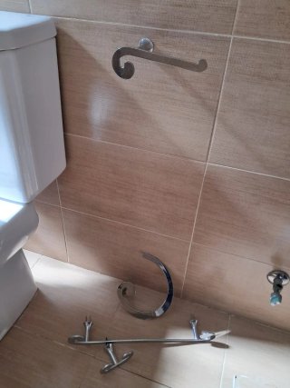 Apliques baño cromados 5 piezas.