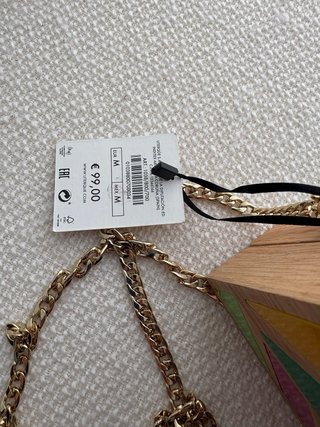 Bolso Uterqüe Madera Geométrico Multicolor