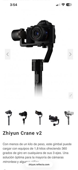 Estabilizador Gimbal Zhiyun Crane v2