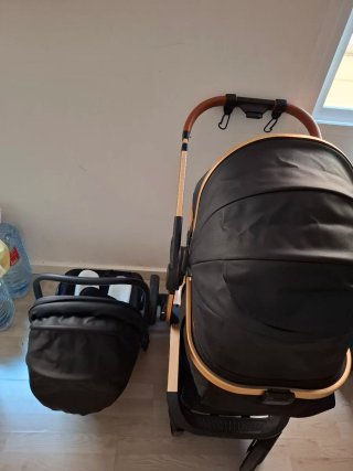 Carrito Bebé 3 en 1 Plegable Portátil