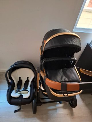 Carrito Bebé 3 en 1 Plegable Portátil