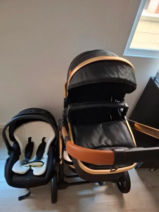 Carrito Bebé 3 en 1 Plegable Portátil