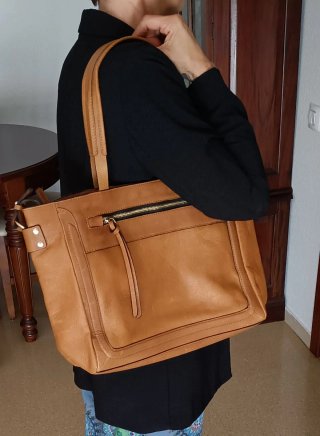 Bolso Tote de Piel Marrón