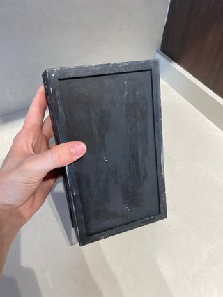 Caja joyero madera negra con espejo