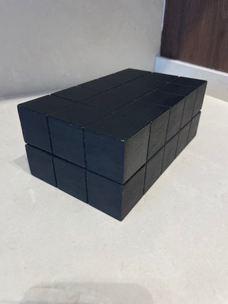 Caja joyero madera negra con espejo