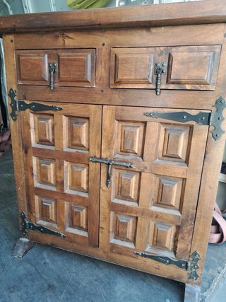 Mueble antiguo madera 70+ años 3 piezas