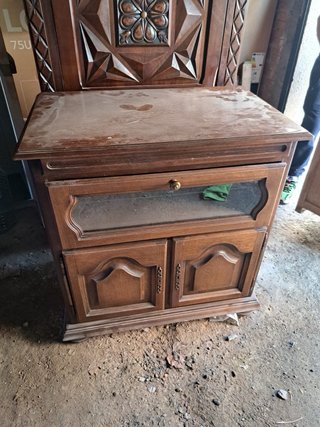 Mueble antiguo madera 70+ años 3 piezas