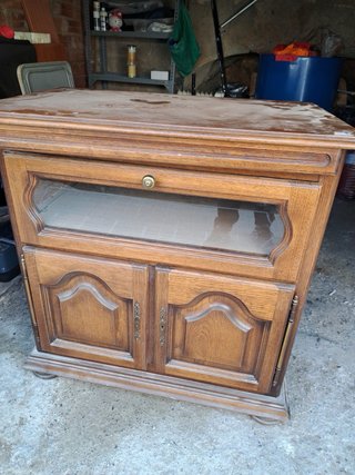 Mueble antiguo madera 70+ años 3 piezas