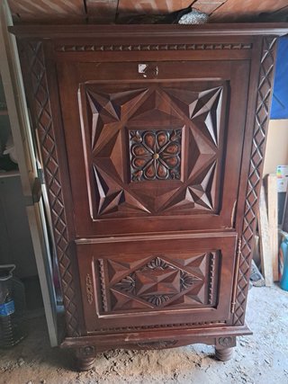 Mueble antiguo madera 70+ años 3 piezas